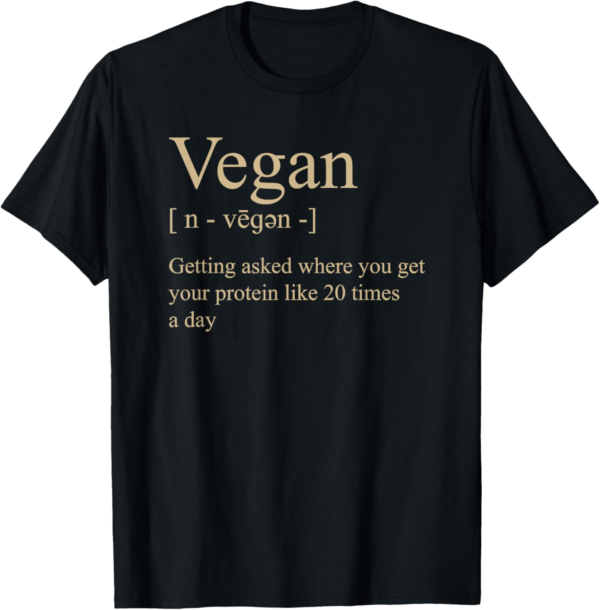 Vegan Definition Getting Asked Where You Get Your Protein T-... - Image 2